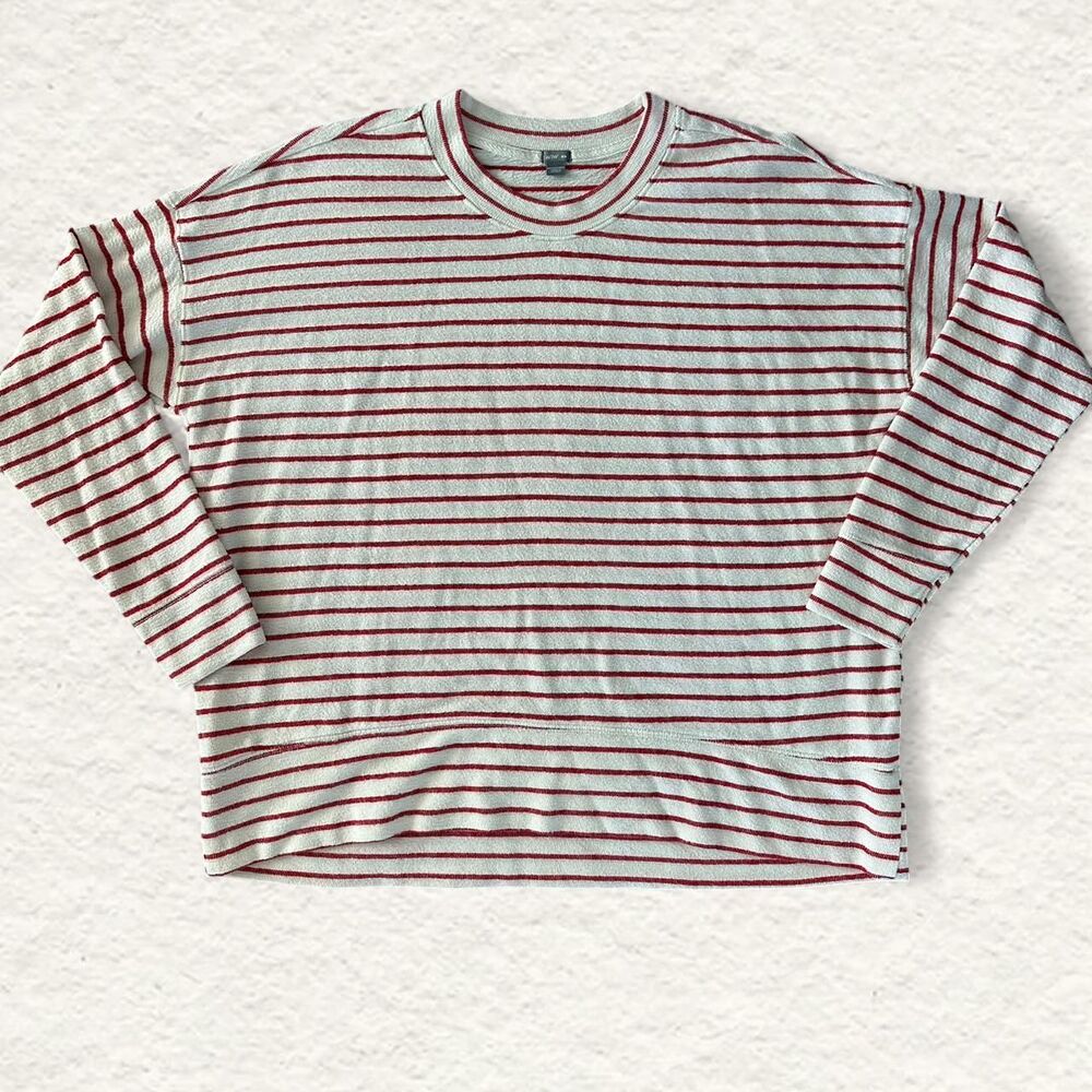 Aerie Striped Crewneck Sweater Women’s Cozy Casual Knit Top